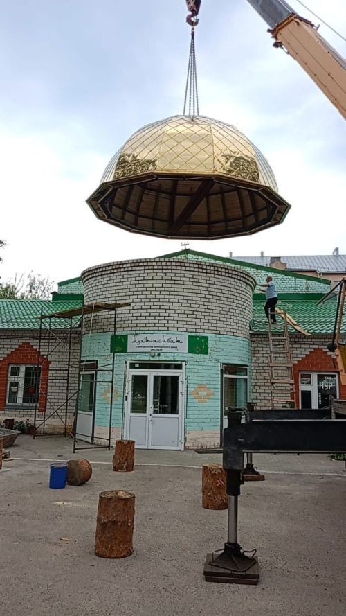 В Зеленодольском медресе установили купол