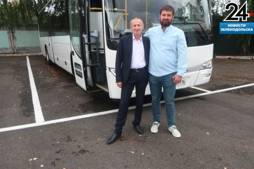 В Зеленодольском ПАТП новый автобус, на котором будут работать отец и сын Нуртдиновы