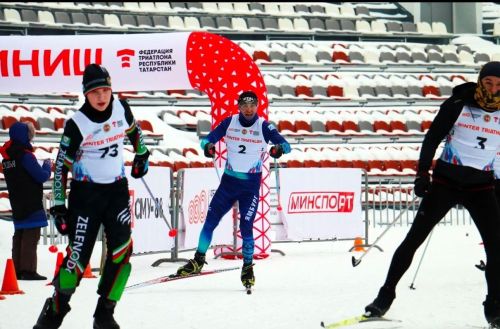 Воспитанники зеленодольской спортшколы № 4 выступили на чемпионате и первенстве Казани по зимнему дуатлону