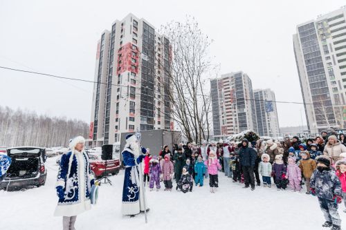 В микрорайоне «Акварели» прошел новогодний праздник