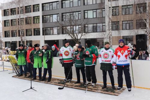 В поселке Васильево открыли хоккейную коробку