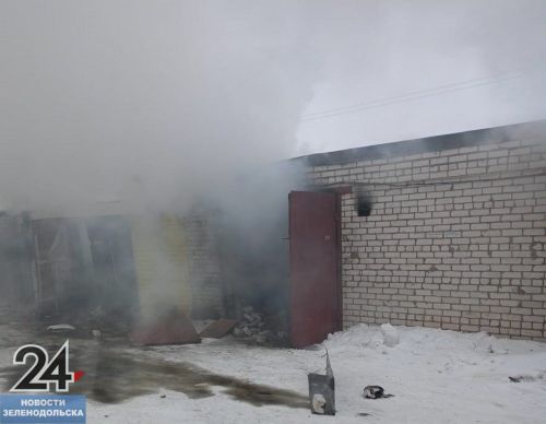 В гаражном обществе произошел пожар из-за газового баллончика