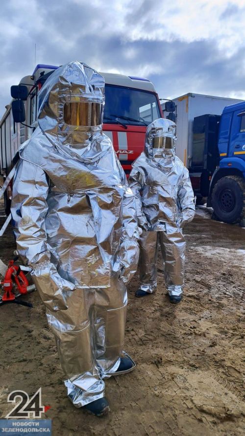 Зеленодольские пожарные учились ликвидировать аварию на газопроводе