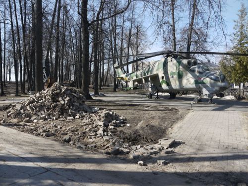 В Зеленодольске проводится реконструкция Парка Победы
