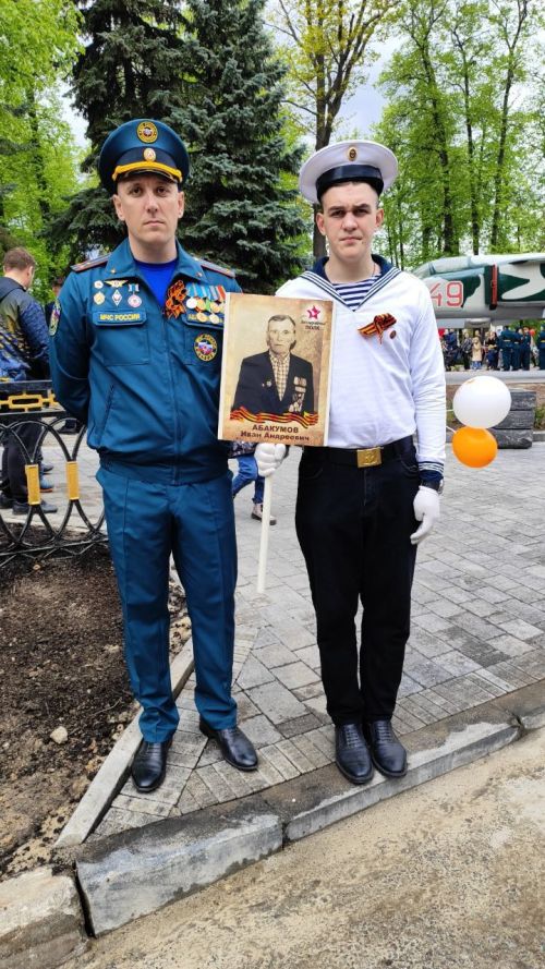 Начальник караула 34 пожарно-спасательной части Зеленодольска принял участие в шествии «Бессмертного полка»