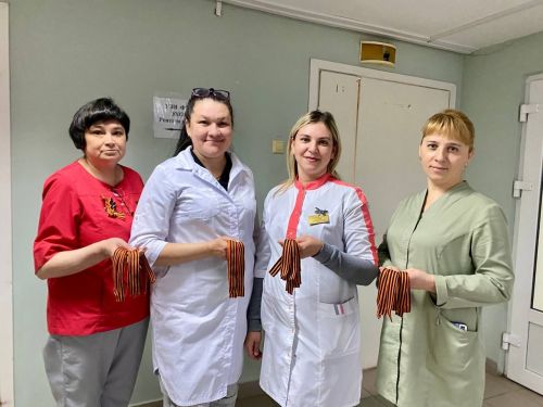 Акция «Георгиевская лента» прошла в терапевтическом корпусе Зеленодольской ЦРБ
