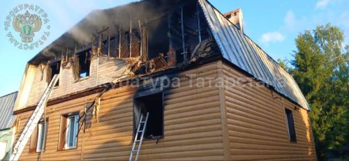 На пожаре в Высокой Горе погибли двое детей и взрослый