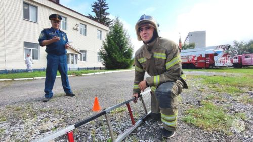 В Зеленодольске завершились соревнования по пожарно-строевой подготовке