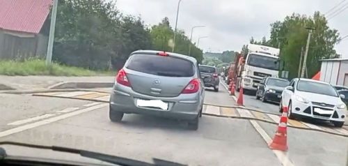 На казанской трассе в районе Айши устанавливают «лежачего полицейского»