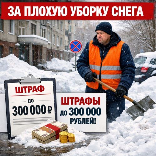 В Госдуме предупредили о штрафах до 300 тыс. рублей за плохую уборку снега