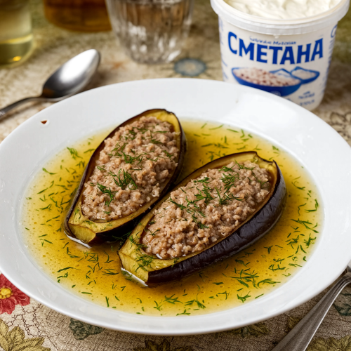 Фаршированные баклажаны в курином бульоне: вот почему это получается сочнее запекания