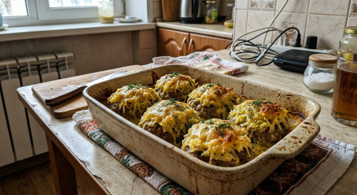 Мясные «Стожки» с картофелем и сыром: собираются слоями и тают во рту
