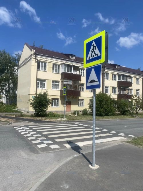 На улице Рогачева проложили новый пешеходный переход