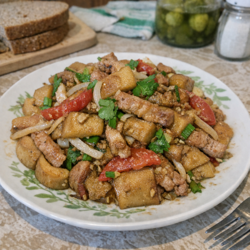 Куда деть баклажаны: аппетитный салат с мясом