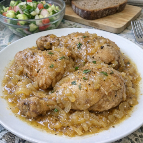 Курица, тушенная в луковом соусе: минимум продуктов, максимум вкуса