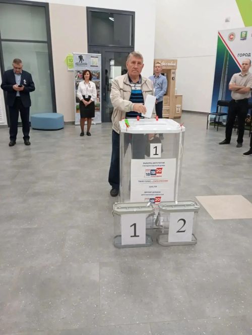 Председатель совета ветеранов Зеленодольского ОМВД принял участие в голосовании