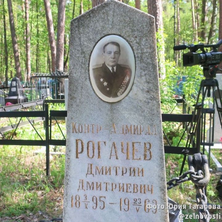 Музейщики навели порядок на могиле контр-адмирала Рогачёва