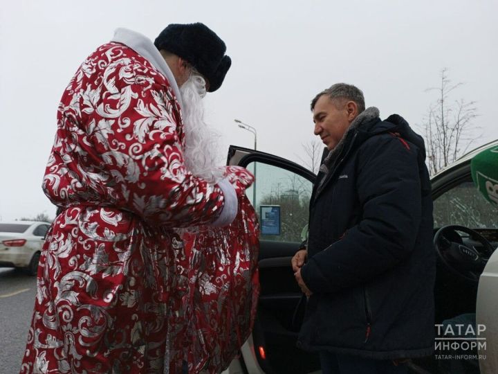 Выпил – становись пешеходом: в Казани проводятся праздничные рейды ГИБДД с участием Деда Мороза