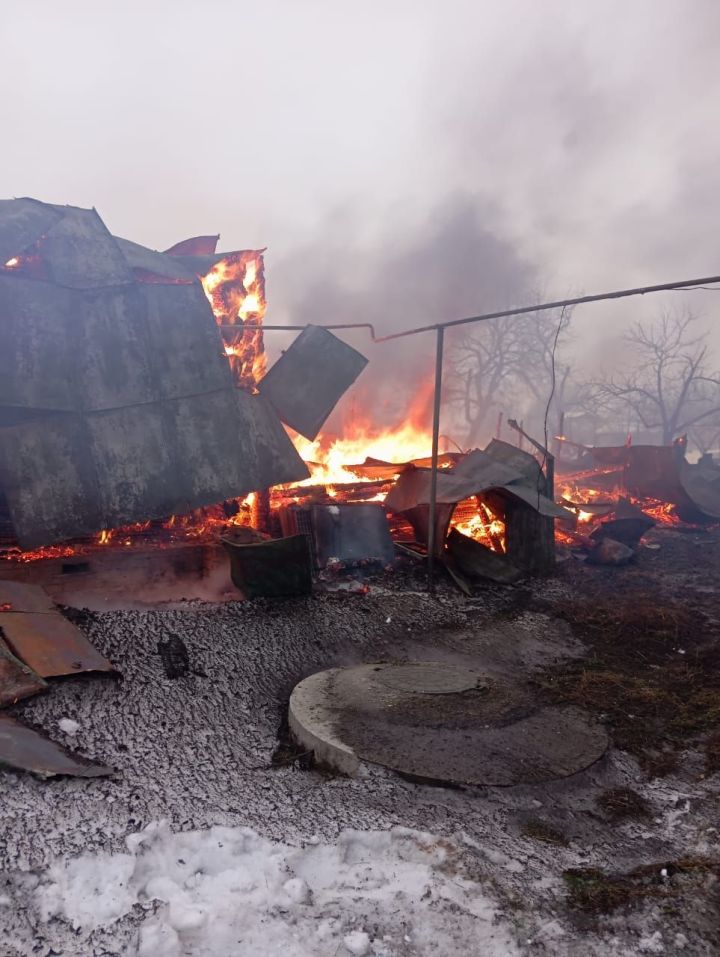 В деревне Малые Ширданы Зеленодольского района сгорели дача и баня