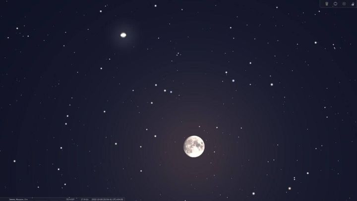 В ночь на 14 марта жители Татарстана смогут увидеть Юпитер рядом с Луной