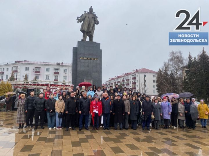 в Зеленодольске после реставрации торжественно открыли памятник В.И. Ленину