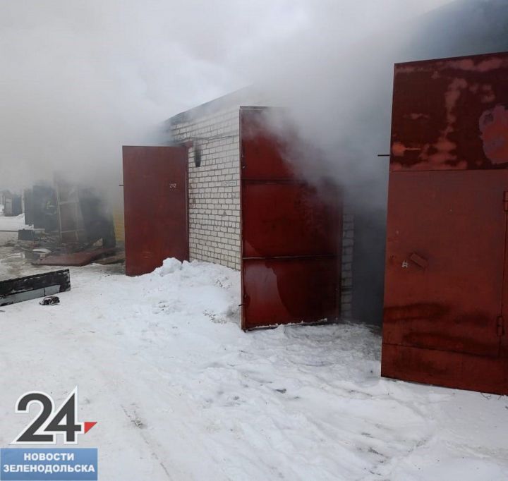 В гаражном обществе произошел пожар из-за газового баллончика