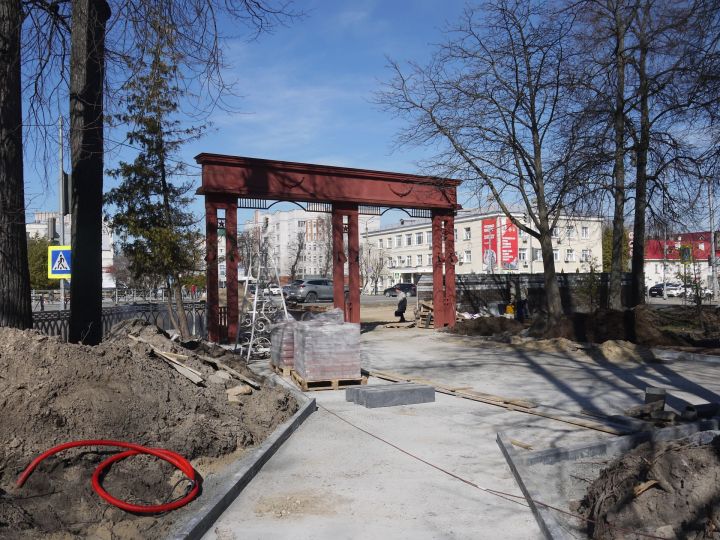 В Зеленодольске продолжается генеральная реконструкция Парка Победы