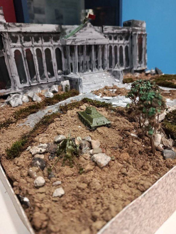 Ребята из Васильево создали макеты на тему Великой Отечественной войны