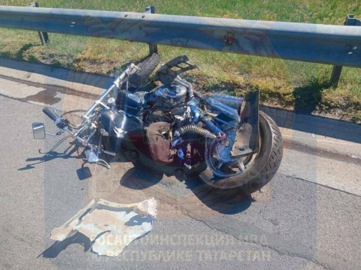 На трассе Татарстана погиб мотоциклист в результате ДТП с легковым авто