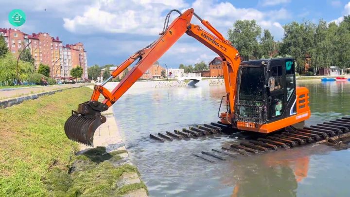 На городском озере Зеленодольска стартовали работы по очистке