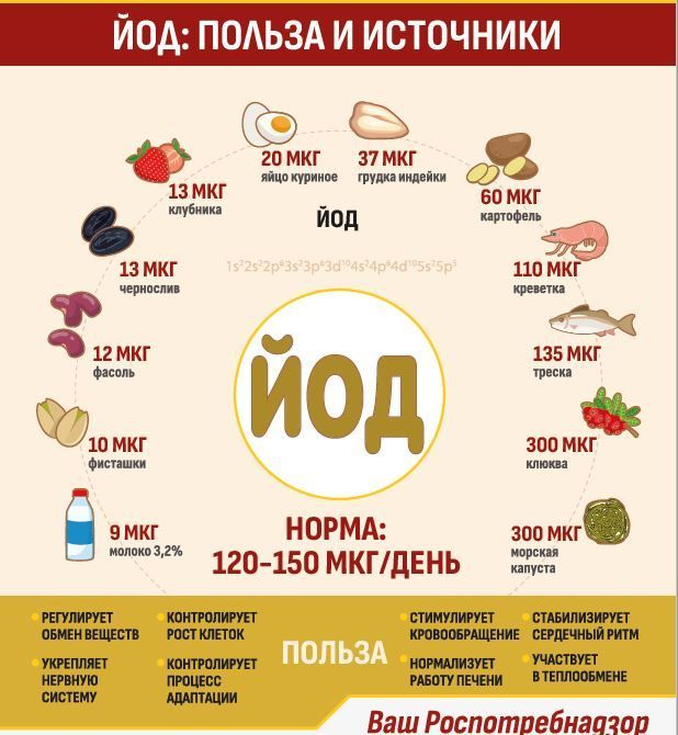 Постоянный недостаток йода в пище опасен для организма человека