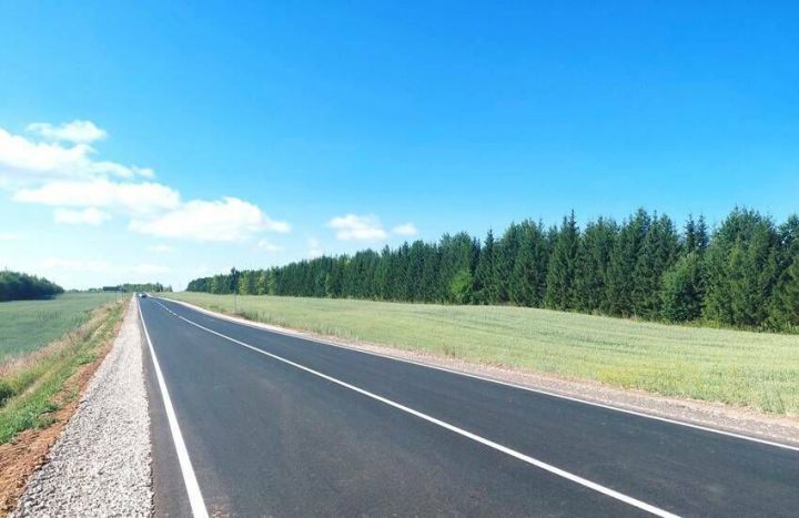В Камско-Устьинском районе отремонтирован участок трассы Казань – Ульяновск