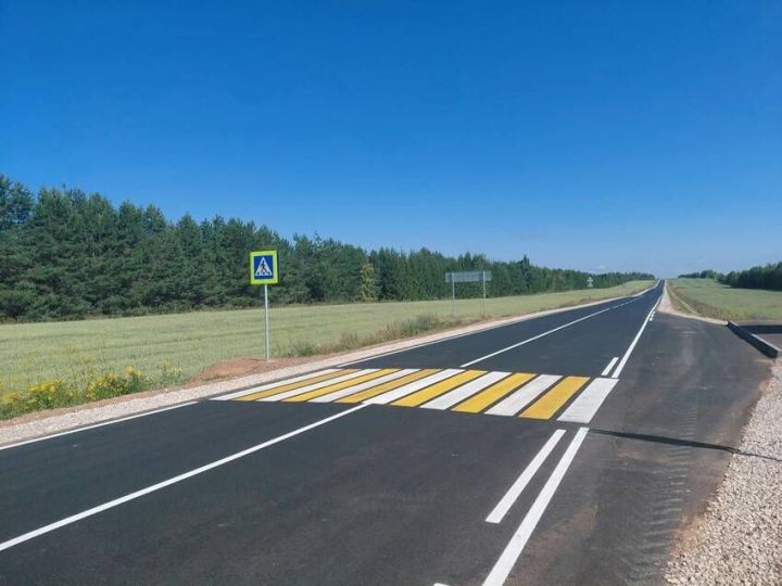 В Камско-Устьинском районе отремонтирован участок трассы Казань – Ульяновск