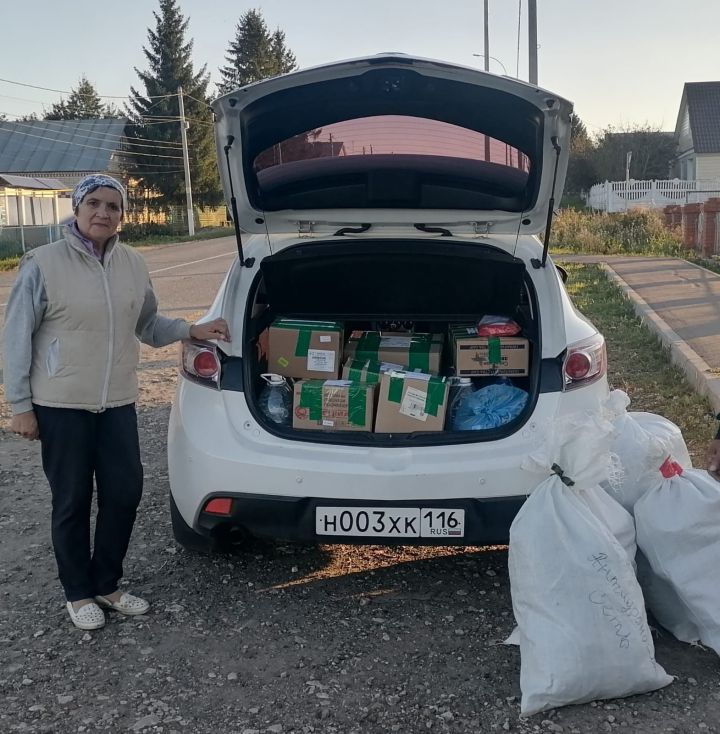 Штаб волонтёров из села Северные Нурлаты отправил очередную партию гуманитарного груза