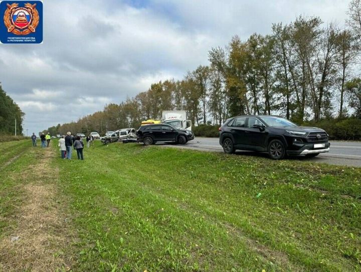 В ДТП в Лаишевском районе РТ с тремя легковушками и грузовиком пострадал ребенок