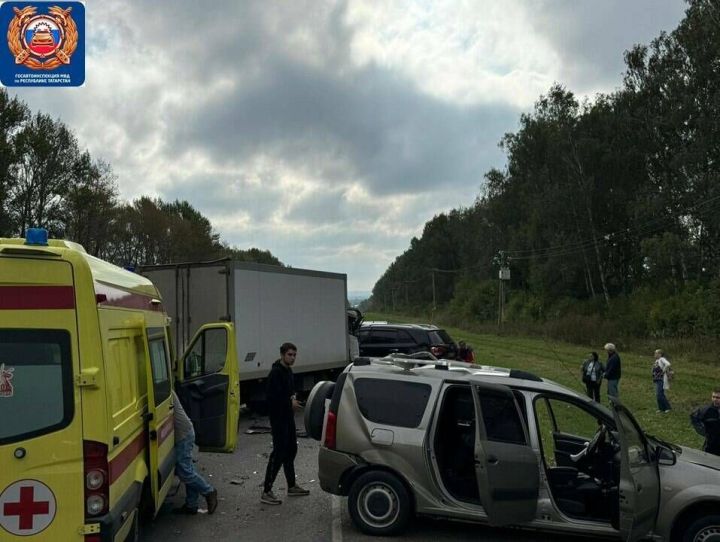 В ДТП в Лаишевском районе РТ с тремя легковушками и грузовиком пострадал ребенок