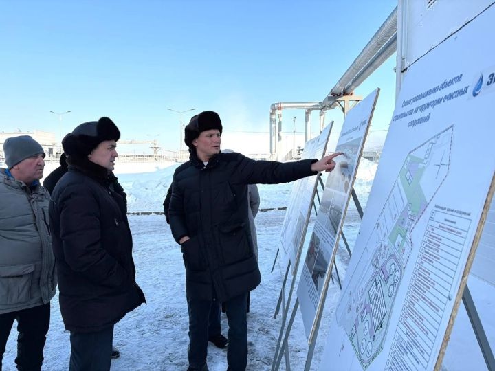 Биологические очистные сооружения п. Васильево посетил руководитель Росприроднадзора Татарстана Фаяз Шакиров