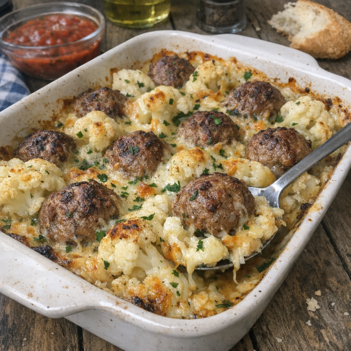 Запеканка с фрикадельками и цветной капустой: ужин, который просят повторить