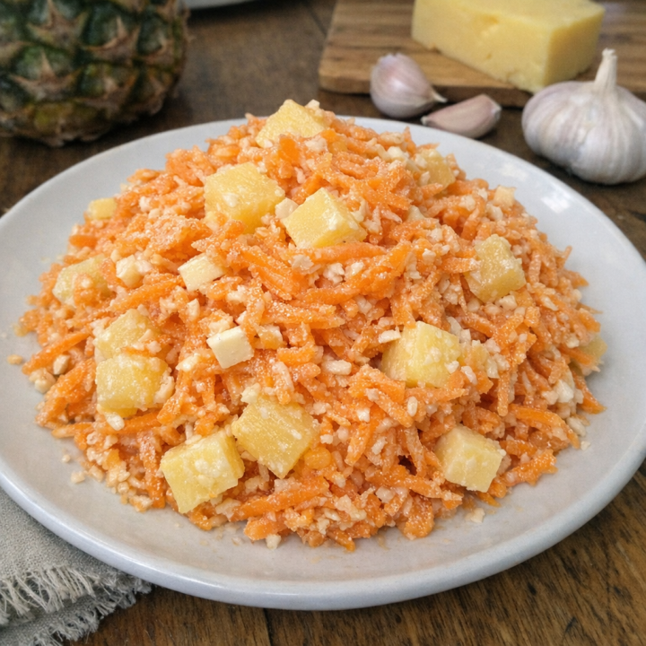 Морковь, ананас и сыр: салат, который съедают первым