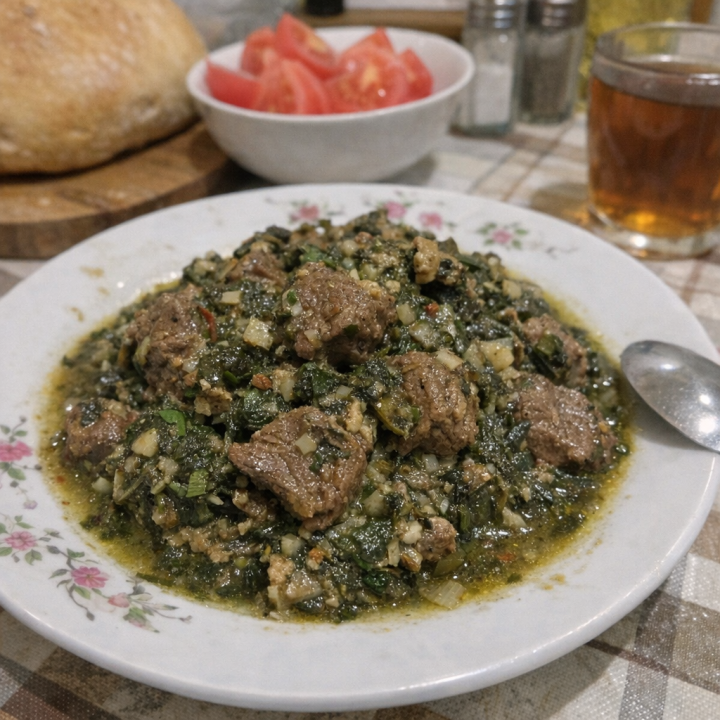 Для ценителей кавказской кухни: сябзи говурма с индейкой и баклажанами