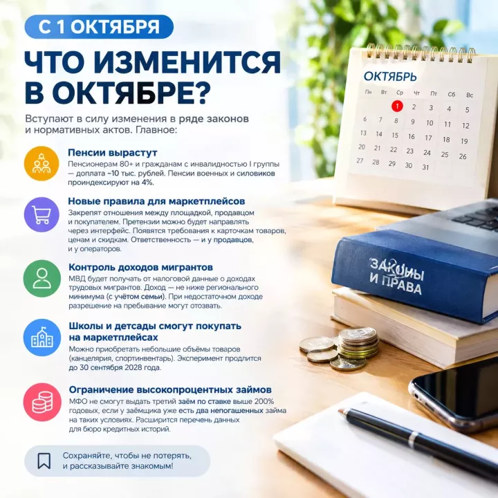 Вступают в силу изменения в ряде законов и нормативных актов